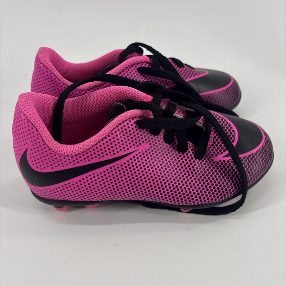 Nike Jr Bravata II FG Soccer Cleat 844442-600 Hot Pink/Black, Girls, Size 10C - Picture 3 of 7